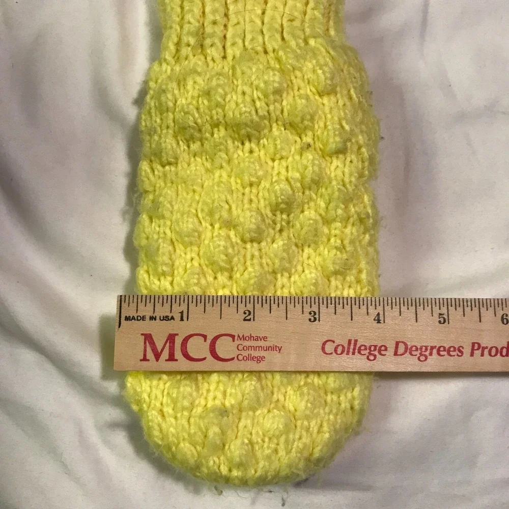 Vintage Yellow Mittens Fits Small Hands